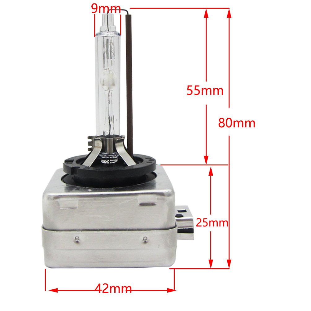 D1S D1R D1C 35W 6000K Lámpara de Xenón de Faros Bombilla HID Xenon luz luces de Coche Coches Blanco AC 12V, (Pack of 2)
