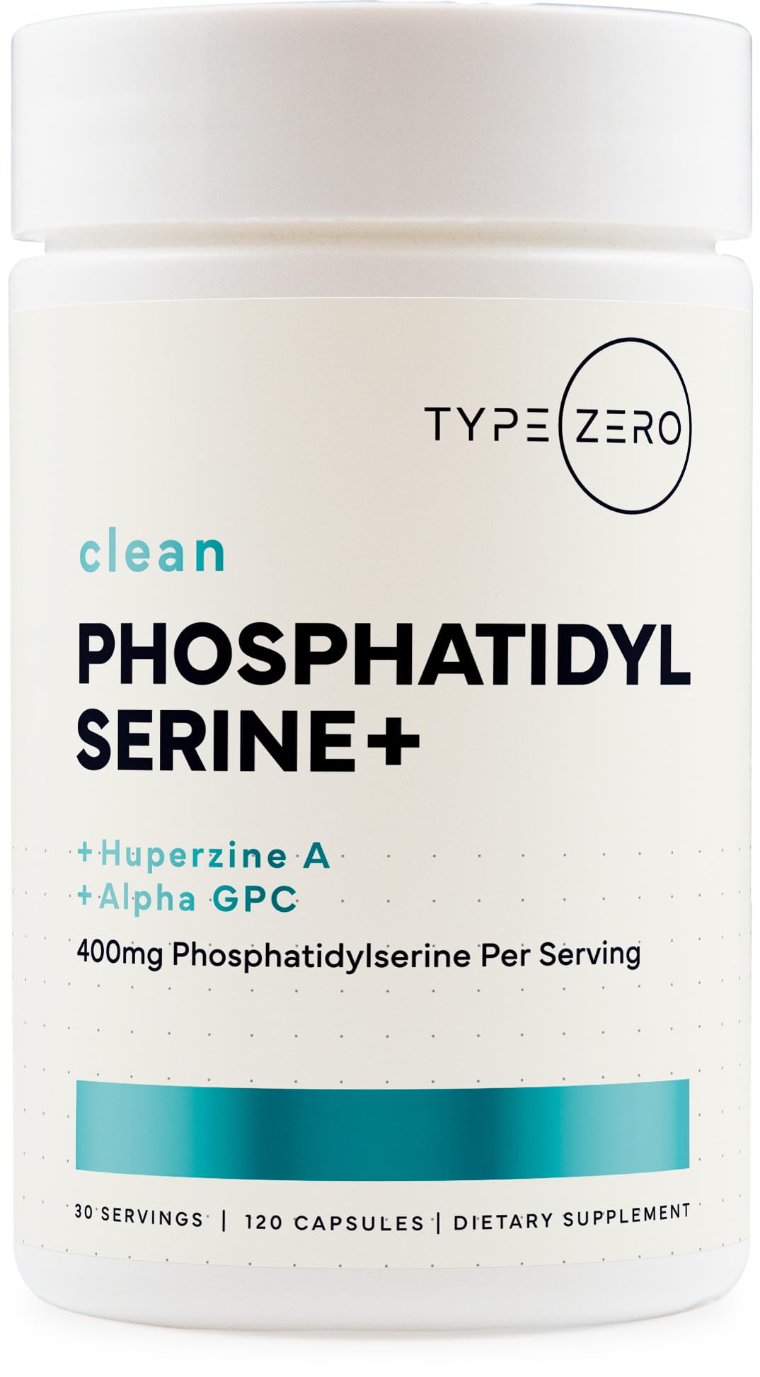 Type Zero Phosphatidylserine 3X Strength Nootropics Brain Support Supplement w/Alpha GPC, Huperzine A & Phosphatidylserine - Clean Focus & Memory Supplement for Brain Pills