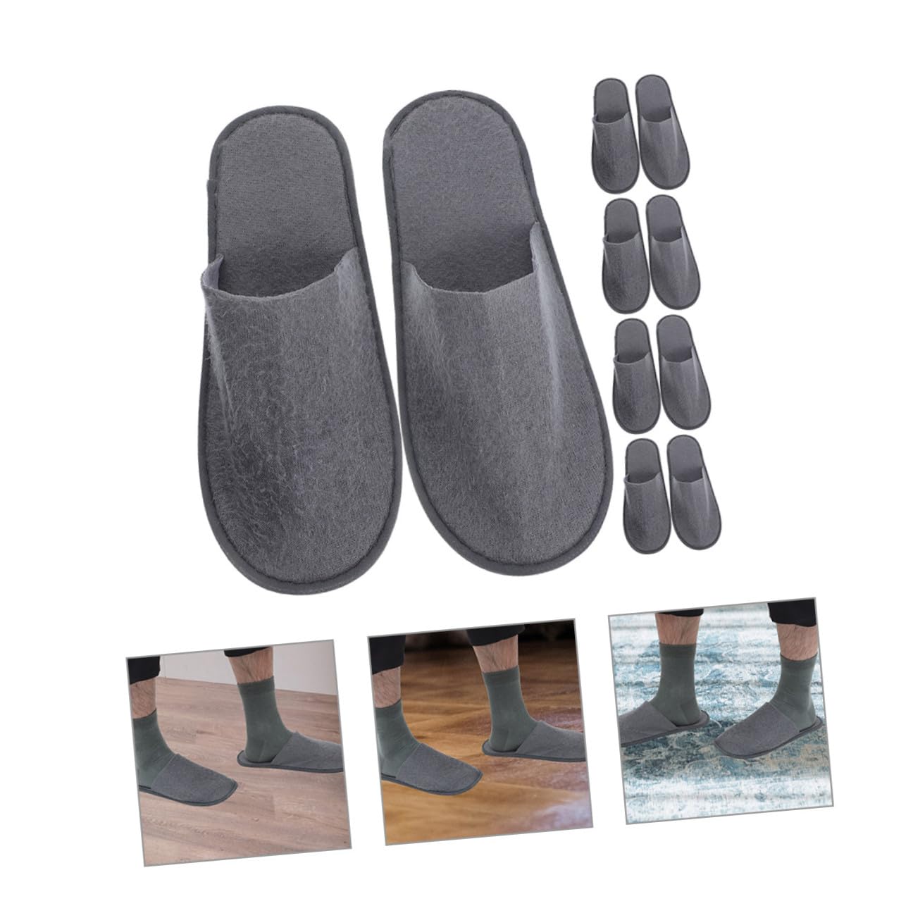 Baluue 20 Paia Pantofole da Viaggio Pieghevoli Unisex Leggere e Traspiranti Pantofole Portatili Monouso per Hotel Spa e Uso Domestico Comode per Viaggi e Ospiti