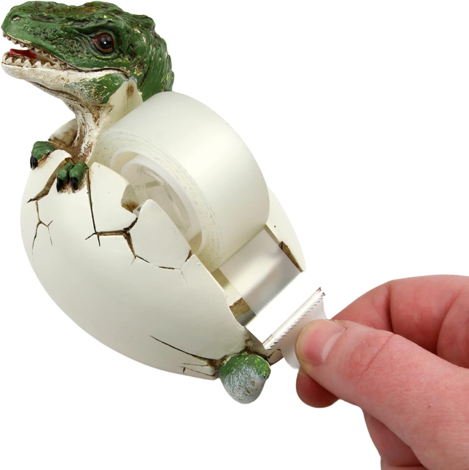 Needzo Hatching Dinosaur Egg Tape Dispenser, Desk Accessories as Gifts for Homeschool and Offices, 6 Inches