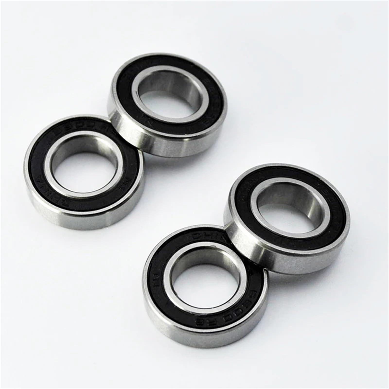 Lot de 2/10 roulements hybrides en céramique 6800 2RS - 10 x 19 x 5 mm - Nitrure de silicium 6800RS - Pour vélo - Diamètre intérieur : 10 mm - Roulement à billes (10 pièces)