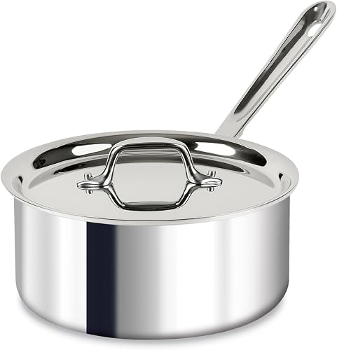All Clad 3 gamelles avec support en acier inoxydable casserole avec couvercle