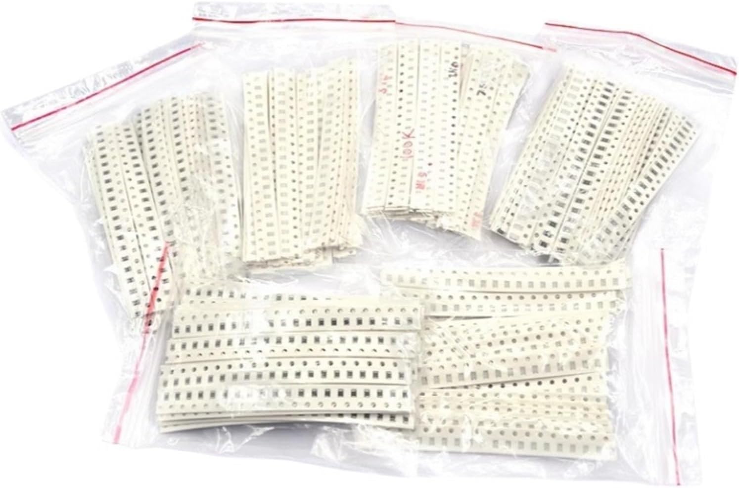 420PCS 500PCS 1206 SMD Resistor Package with 21/25 Types, Each 20PCS 620R-12K 15K-220K 240K-5.1M Electrical Group Package(15K-220K-500PCS)