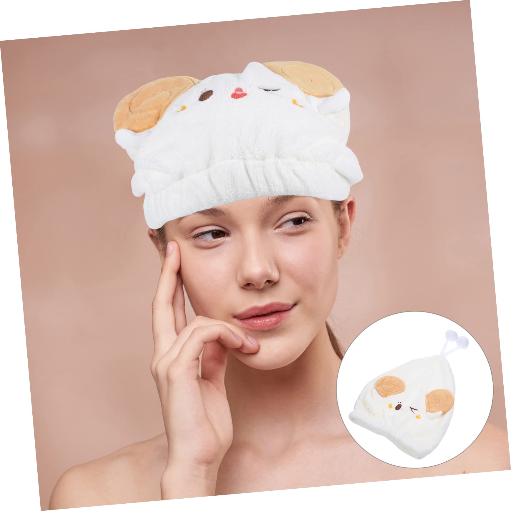 Ipetboom 3piezas Toalla De Secado para Cabello De Microfibra Turbante Absorbente para Niñas Gorro Secador De Cabello Cartoon para y Uso Diario