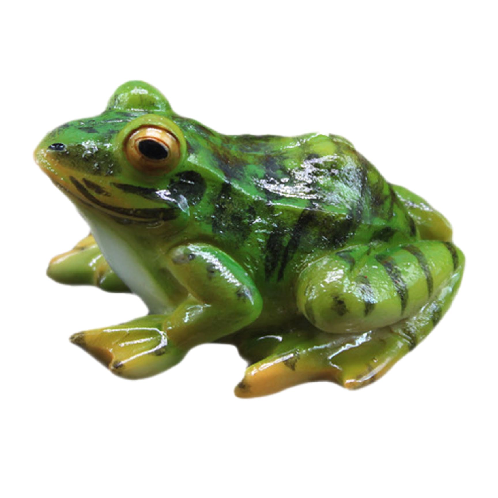 Vervevum 1PC Polyresin Frog Toad Figurine Garden Stakes Decorative Hose Guide For Garden Heavy Duty, Ceramic Frog