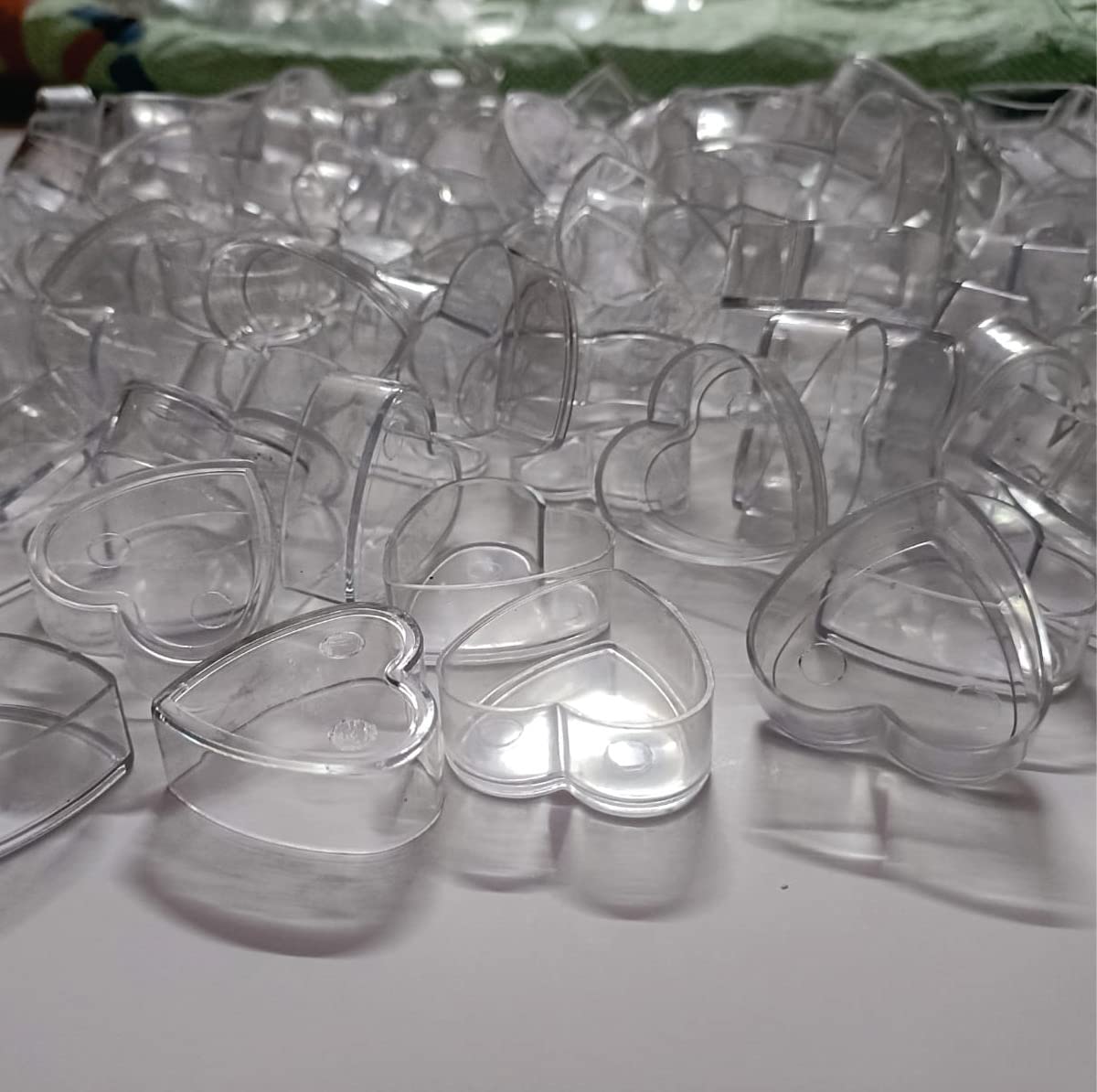 Ukiyo International - Transparent Clear Heart Shape Tealight Cups for Candle Making Resin Art & Craft DIY (50 Piece) (B0BWYT6ZG8) Amazon Price History, Amazon Price Tracker