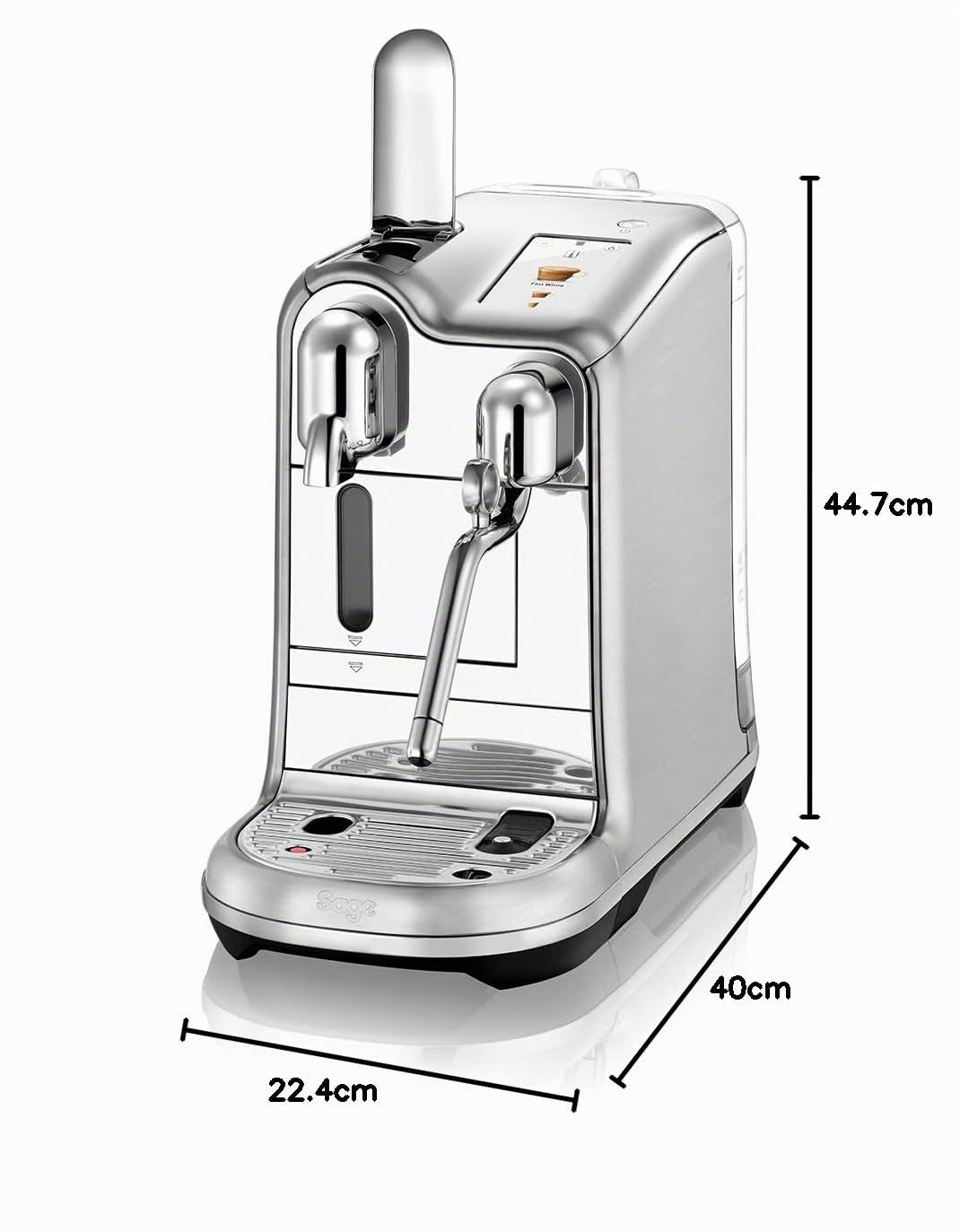 Sage Appliances Macchina da caffè Nespresso Creatista Pro di macchina per caffè espresso a capsule, SNE900, acciaio inossidabile spazzolato