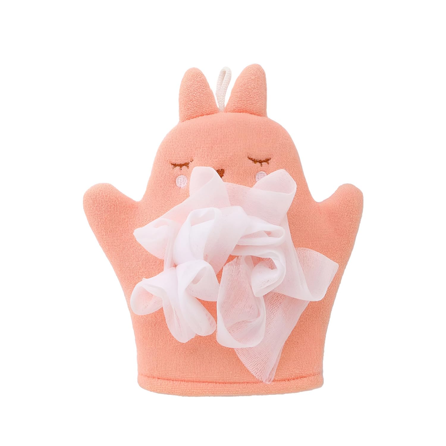 SYGA Child's Cute Towel Scrub Cartoon Bath Leather Gloves Foaming Double Sided Baby Clean Bath Tub Body Scrub Shower (Orange),1 Count-image-18