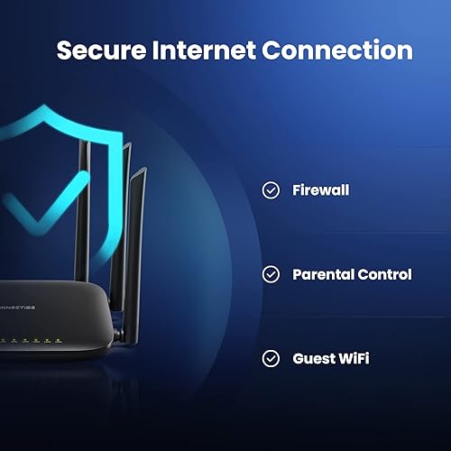 Miniatura 6 de Enrutador WiFi Gigabit, router inalámbrico de alta velocidad AC2100 de doble banda, 6 antenas, MU-MIMO para una excelente cobertura de 2300 pies