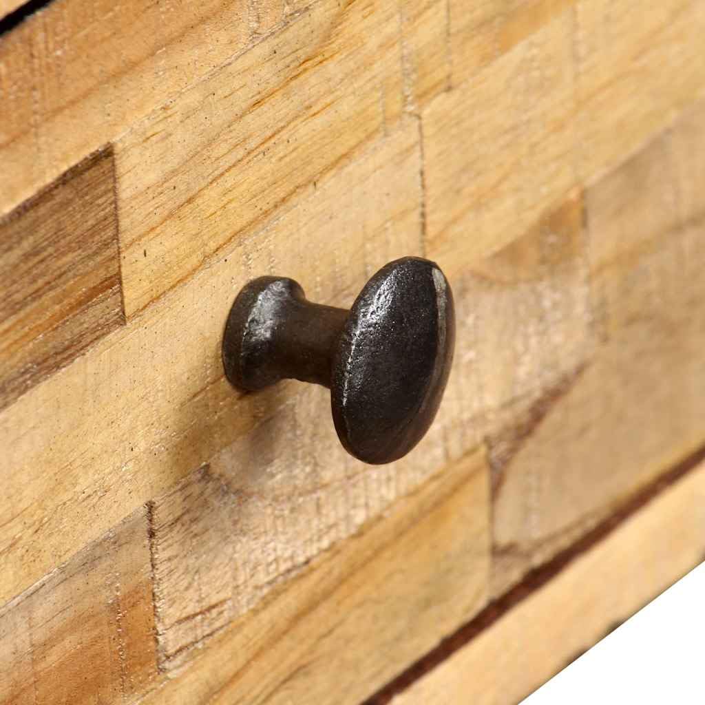 Tavolino da salotto in legno massello teak, 90 x 65 x 40 cm