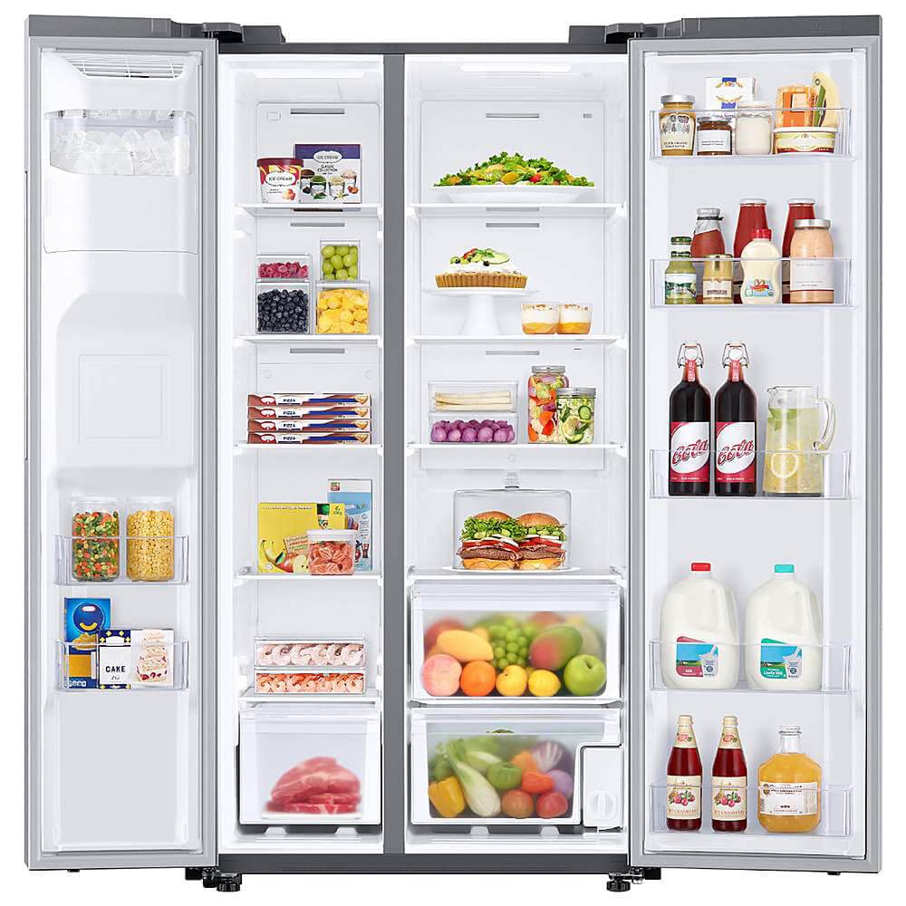 Samsung RS27T5201SR 27.4 Cu. Ft. Stainless Steel Side-by-Side Refrigerator with WiFi on Fridge.com