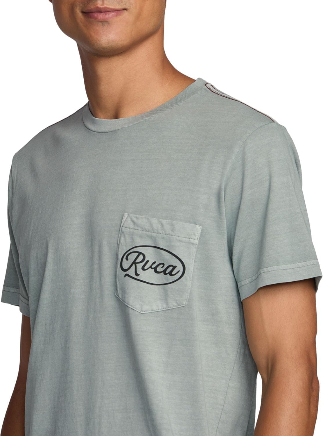 RVCA Contact Scripts Pocket T-Shirt - Moody Blue