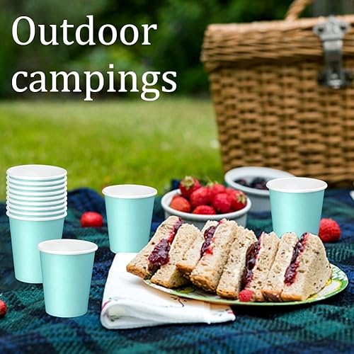 Miniatura 6 de Paquete de 75 unidades de tazas de papel desechables de 8 onzas, taza de café caliente, taza de café de papel para uso en oficina y cocina, tazas de