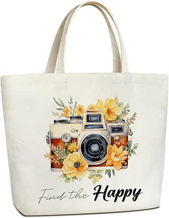 Reusable Cotton Tote Bag With Cat Print - Eco-Friendly Grocery Shopping Bag, 15x16 Inch