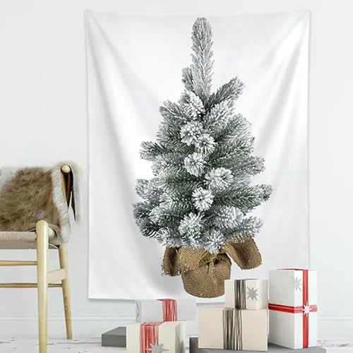 LYONPIKE Weihnachten Hintergrund Tuch Tapisserie Festliche Party Dekoration Requisiten Hintergrund Wandbehang Weihnachtsbaum Hängende Tuch Dekoration Malerei