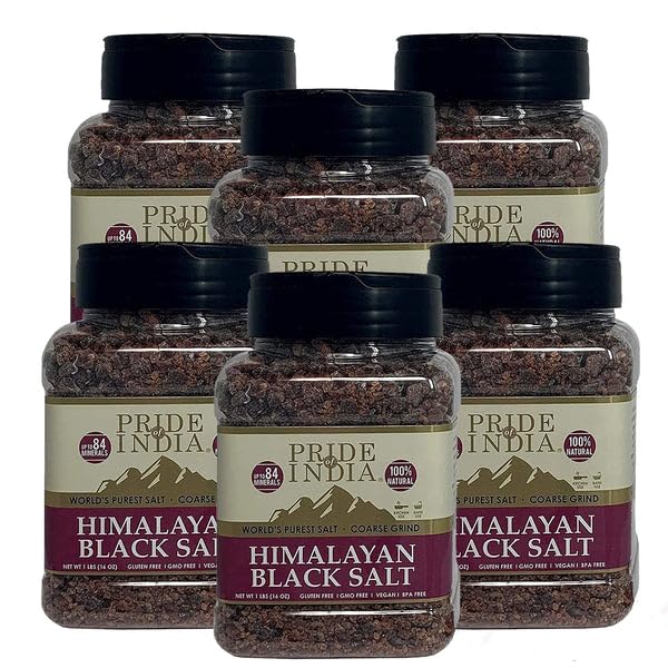 Pride Of India Himalayan Black Salt, Coarse Grind, 1 lb