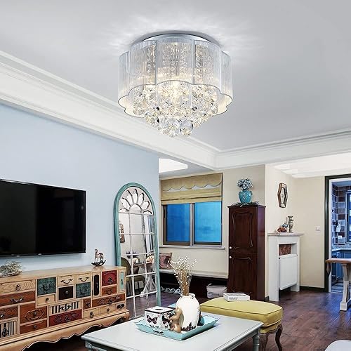 Miniatura 9 de AGV LIGHTING 20102 - Lámpara de techo moderna de cristal con forma de gota de lluvia, perfecta para comedor, baño, dormitorio, sala de estar, 6