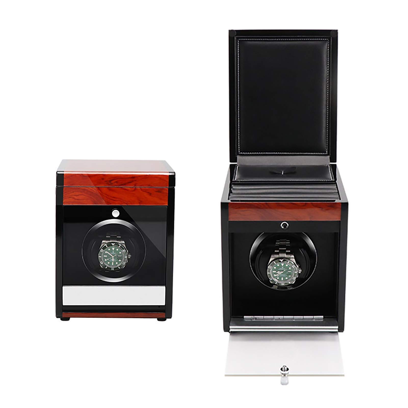 Remontoirs de Montres - Coffret de Rangement en Bois pour Montres connectées avec éclairage LED, Remontoir Automatique pour Montres mécaniques avec contrôle d'accès, Coffret de ran