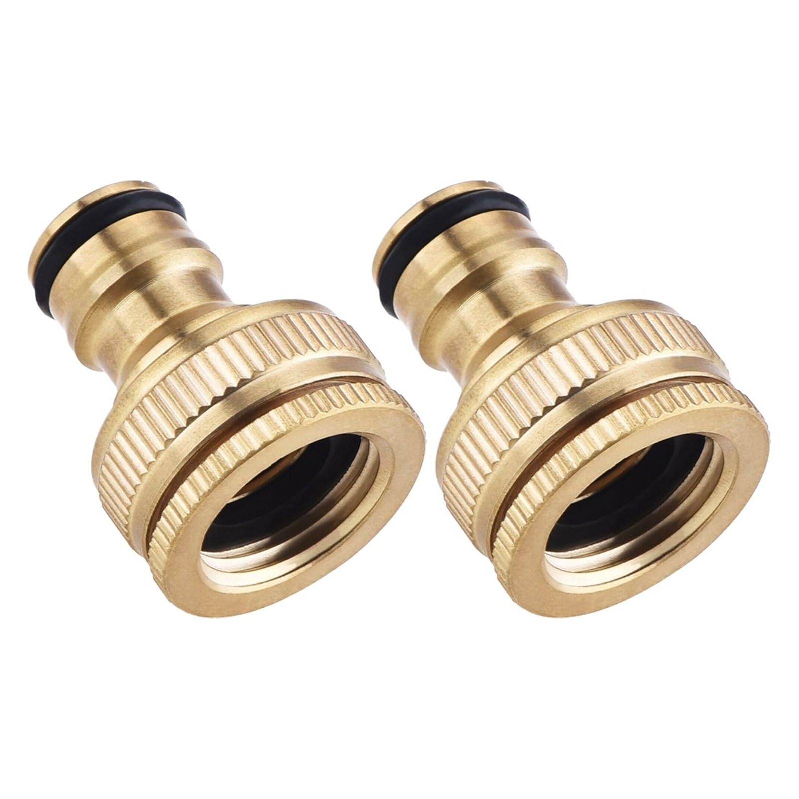 Mosiężny adapter do kranu, G3/4 "do G1/2" aerator złącze gwintowe węża pralki zmywarka ogrodowa(2pcs)