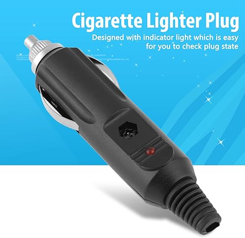 Miniatura 6 de Enchufe masculino del encendedor del cigarrillo del accesorio del coche, 12V 24V 5A DIY enchufe conector con indicador