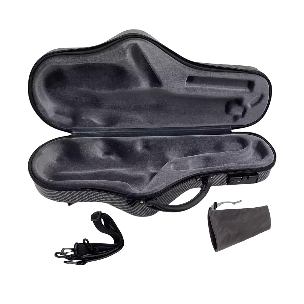 Funda para saxofón alto de fibra de carbono, accesorios para saxofón alto, correa ligera, resistente, funda para saxofón alto