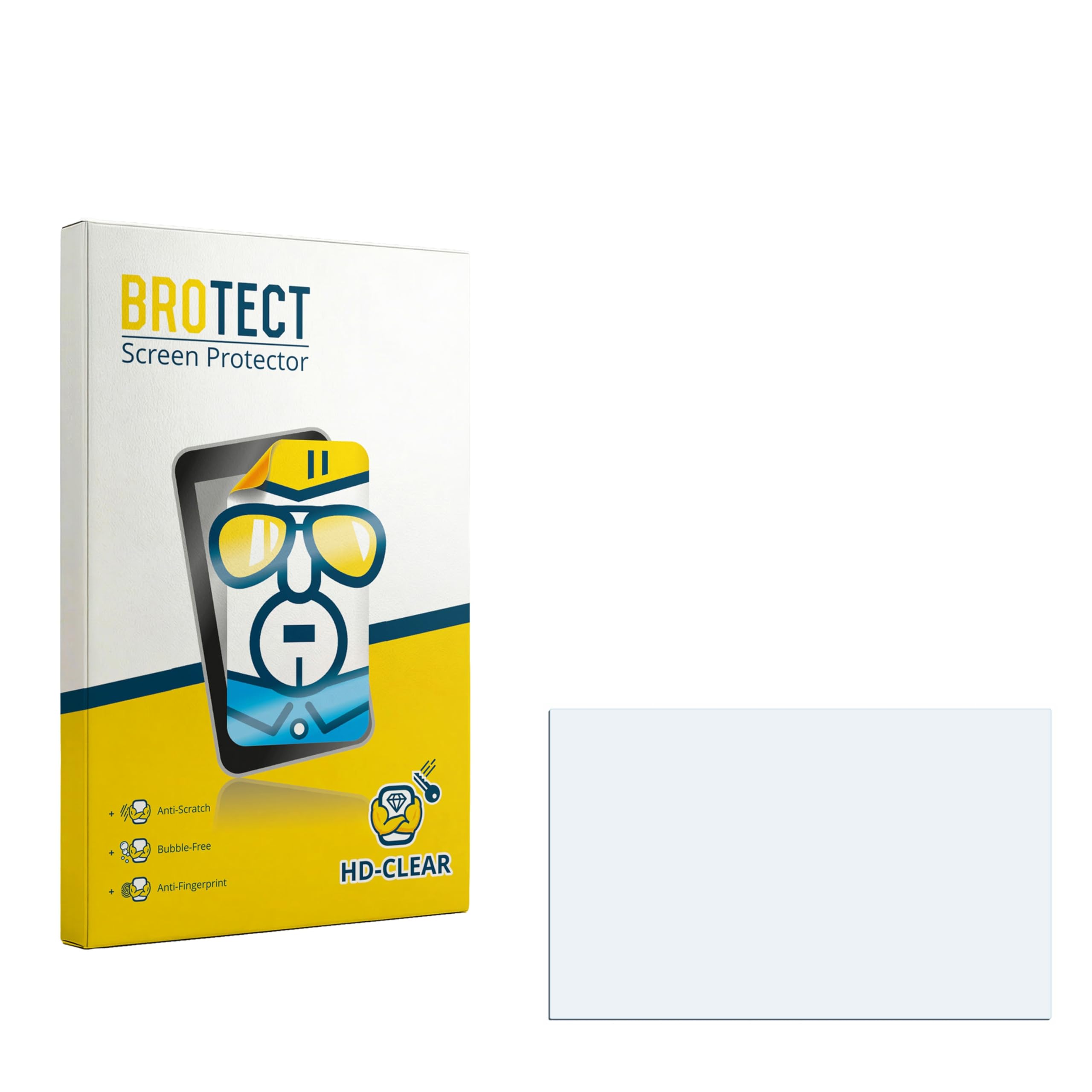 BROTECT Protector Pantalla para Displays 16" (40.64 cm) [344x215 mm, 16:10] | Para PCs de panel táctil, Transparente Protección Pantalla Made in Germany, Película Claro Anti-Arañazos Case-Friendly