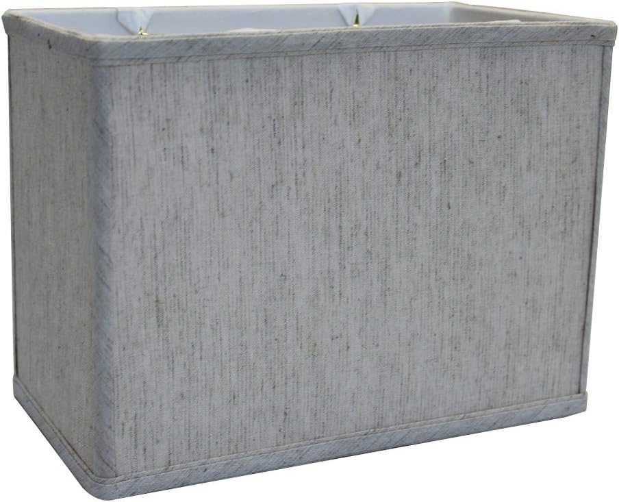 Rectangular Drum Lampshade (6.5x12) (6.5x12) x 9 Softback Black Shantung Fabric