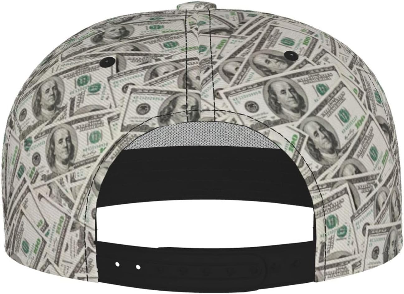 Baseball Cap for Men Women, Adjustable Flat Brim Snapback Hat, Trendy Novelty Pattern Hip Hop Style Hat - Image 3