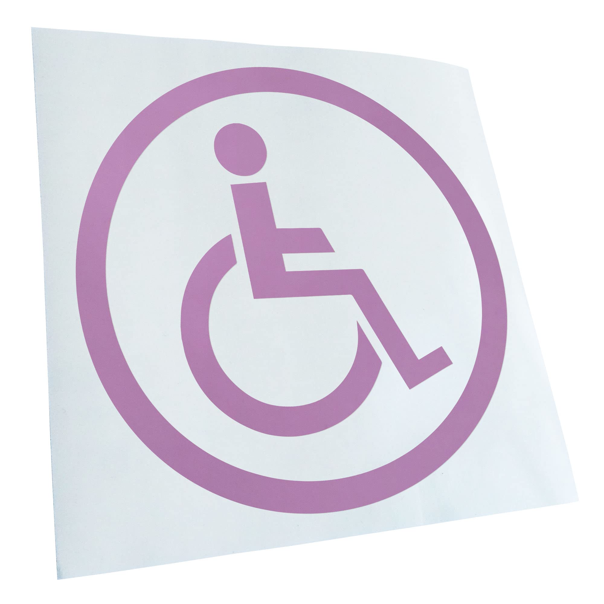Kiwistar - Car Sticker - Lilac - 10 x 10 cm Wheelchair User with Frame - Rear Window Car Sticker Weatherproof for Car Truck Moped Truck - Sticker Exterior Self-Adhesive Tuning Accessories for Windows