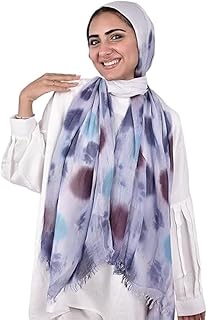 Le Voile Women Tie Dye Cotton SCARF purple One Size