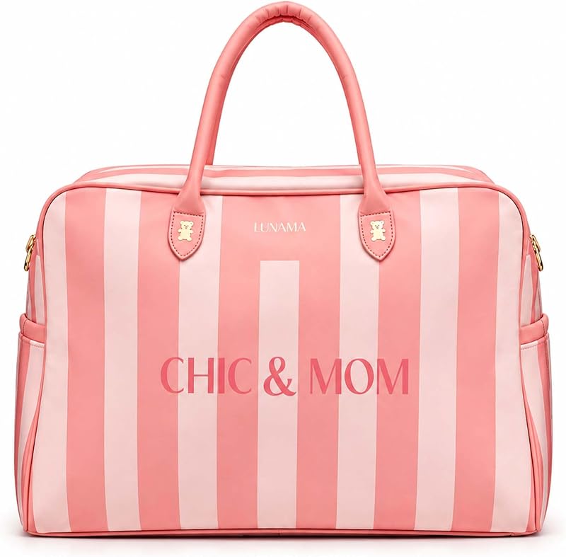 Sac a Langer Bébé Grande Capacité, Sac Maternité avec Compartiments, Porte-Biberon Isotherme Amovible, Bandoulière, Tissu Déperlant, Passage Pour Valise, Pratique Pour Maman, Idée Cadeau De Naissance | Compartimenté