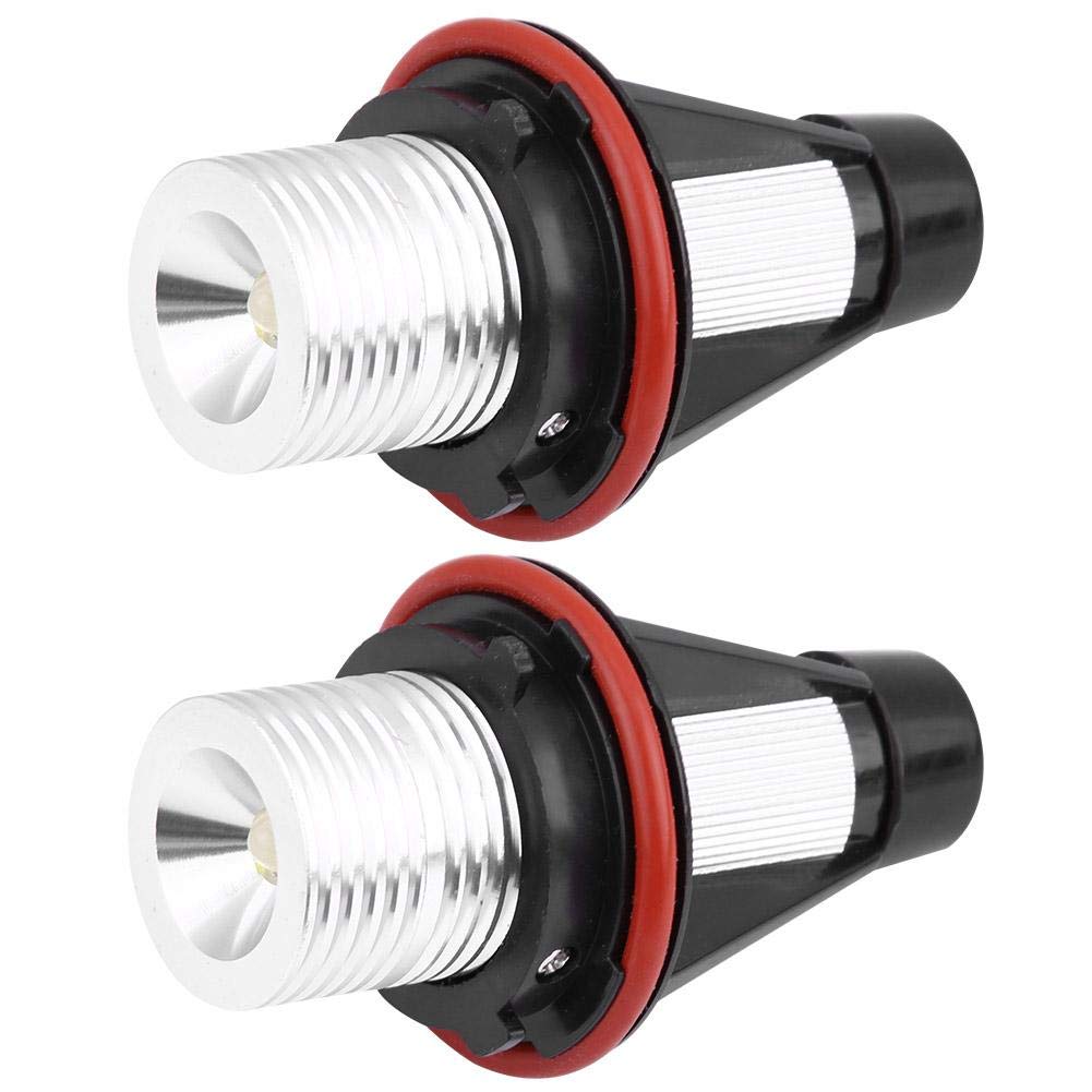 EBTOOLS Ampoules LED Angel Eyes E60-12V 5W Blanc 5000K Lot de 2 pour E60 E61 E39 E53