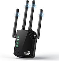 Venrk WiFi Extender Signal Booster: Dual Band 1200Mbps, 12,888 Sq Ft Coverage, 105 Devices, Ethernet Port, Easy WPS Setup