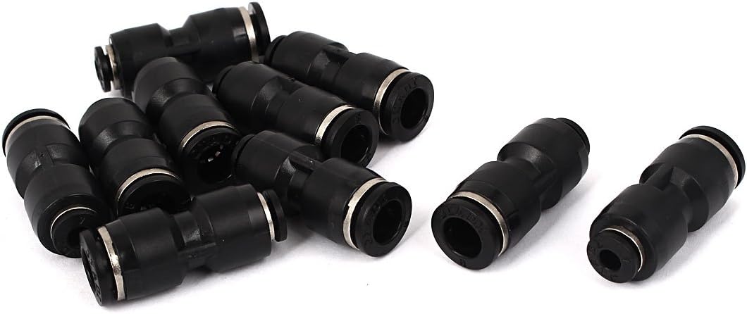 uxcell 8mm to 4mm Pneumatic Air Pipe Quick Fitting Coupler Cylinder Connector Adapter 10pcs