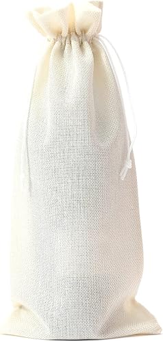 Miniatura 13 de 10 bolsas de arpillera para vino con cordón marrón, bolsas de yute para botellas de vino, para bodas, cumpleaños, Navidad, almacenamiento