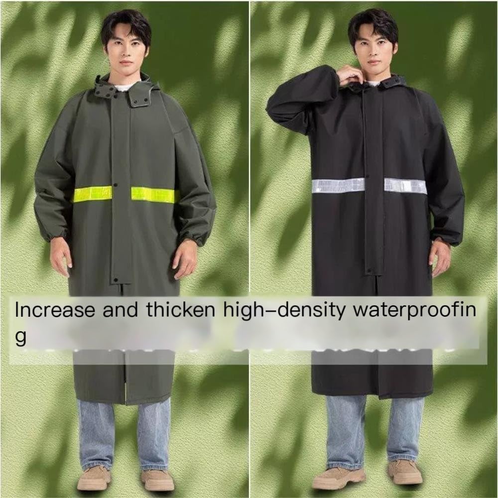 Cappotto antipioggia lungo, giacca antipioggia da lavoro da