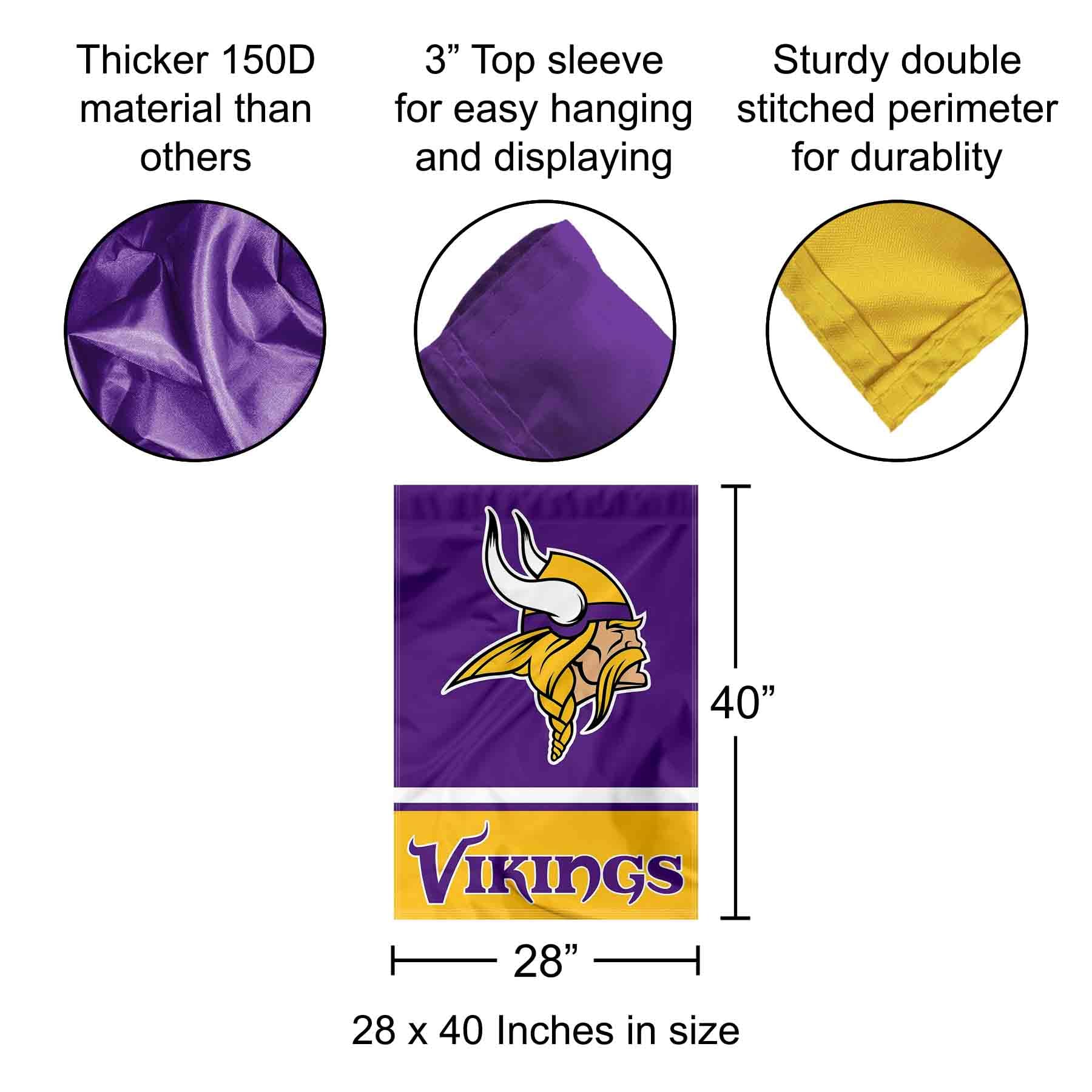 Amazon.com : Minnesota Vikings Two Sided House Flag : Sports