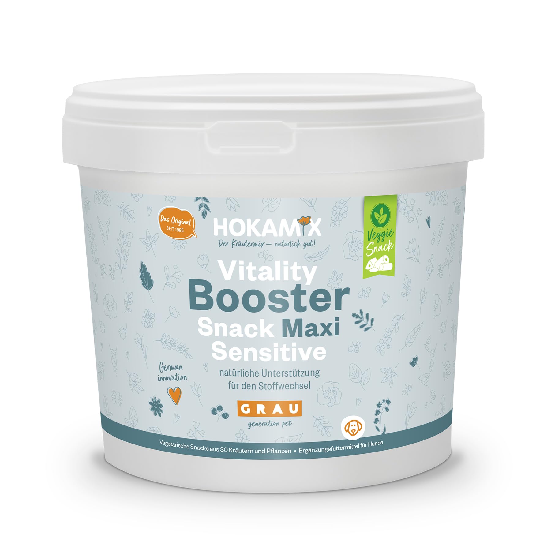 Grau - das Original - GRAU - Hokamix Vitality Booster Snack Maxi Sensitive, 1er Pack (1 x 4,5kg), Ergänzungsfuttermittel für Hunde