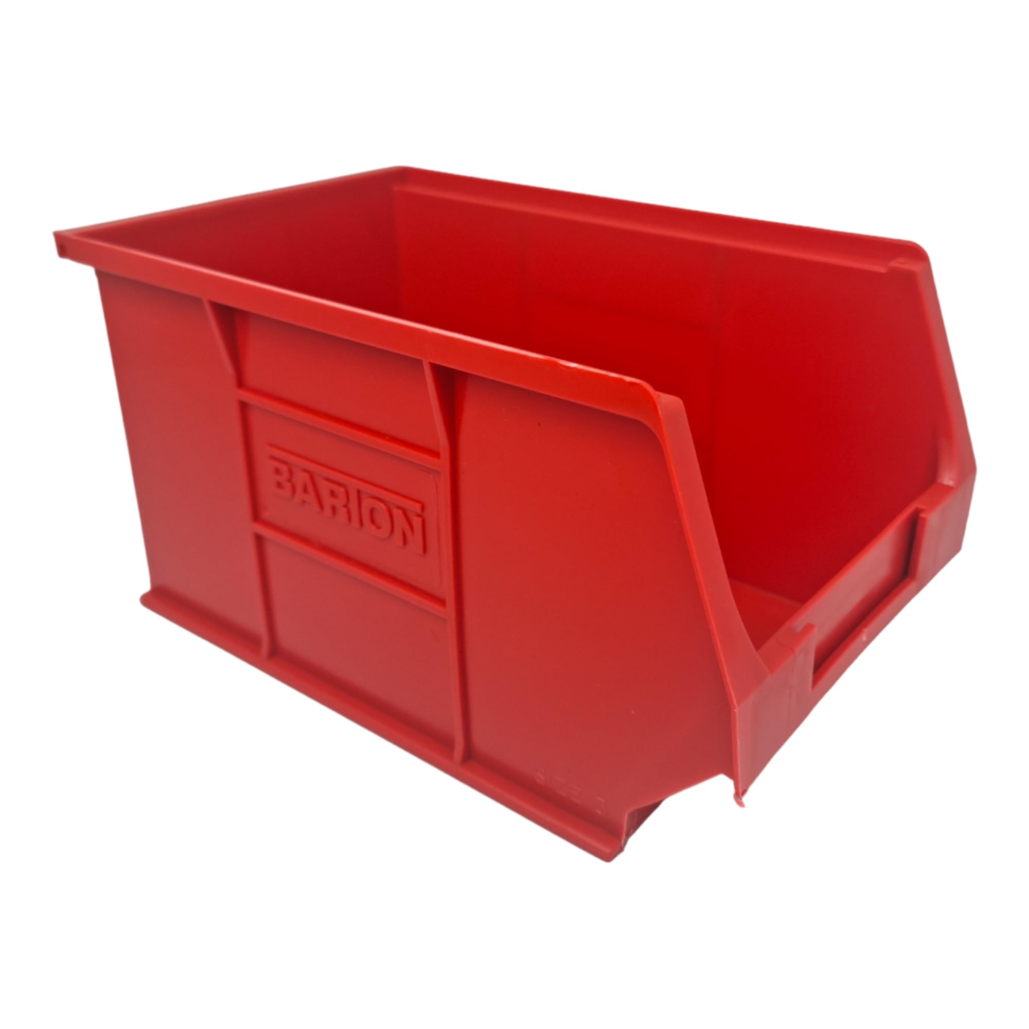 Red Storage Lin Bins | Tool Organiser Bin | Stackable Boxes for Garage | Wall Hanging Box | DIY Storage | Plastic Drawers (Medium-240x150x132mm) (2 Bins)