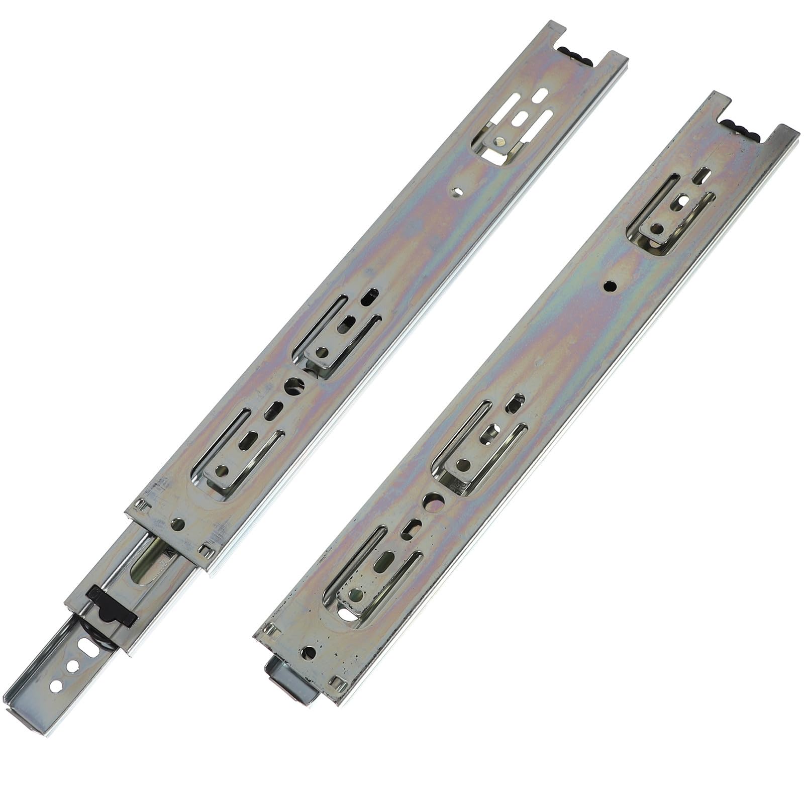 Jvnalwnkv One Color Cabinet Drawer Slide Rail，Stainless Steel Rail,12 Inch White Slides Bottom Mount Track Guide Silent Three-Fold