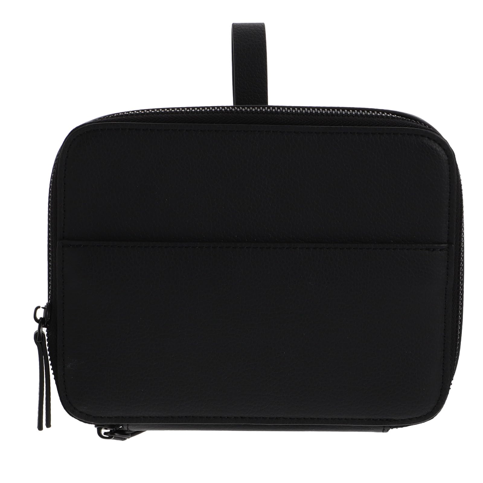 PATKAW Bolsa para Correa de Reloj Resistente al Desgaste de Microfibra Negra, Estuche Portátil para Almacenamiento y Organización en Viajes y Camping