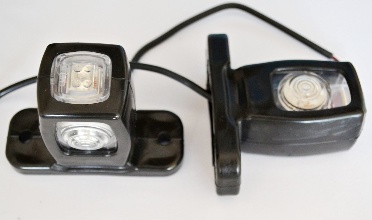 Lot De 2 Feux De Position Latéraux Et D’Encombrement Rouge/Blanc - Feux Marquage Pour Camping-Car, Caravanes Et Remorques AUTOLIGHT