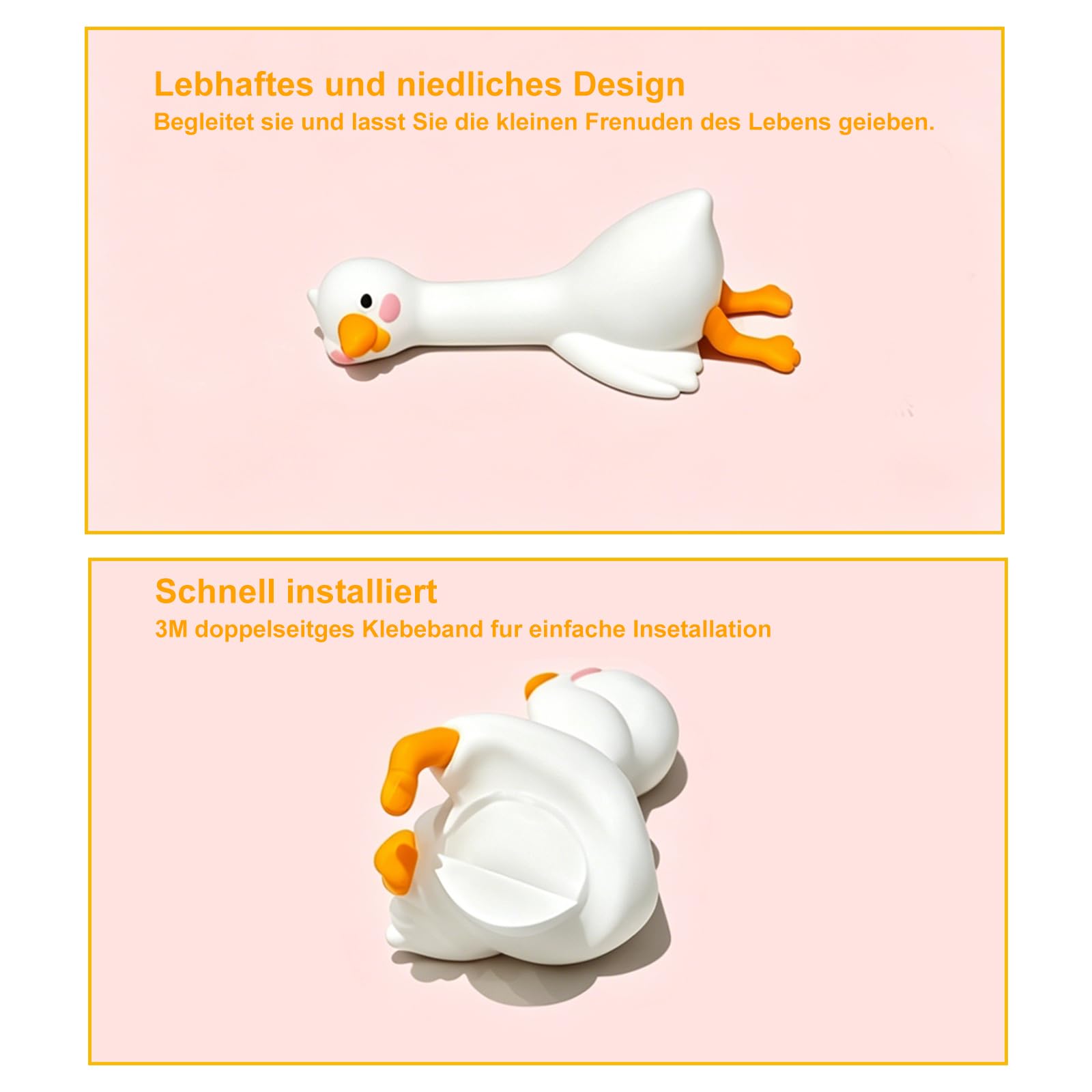 4 mini statuette d'oca per ufficio, decorazione da scrivania, divertenti gadget da ufficio, decorazione per scrivania, TV, piccoli animali, regali per colleghi