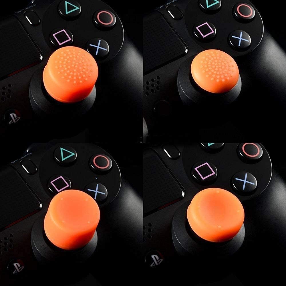 Analog Thumb Stick Grips Cap Silicone Thumbsticks Joystick Cap Cover for PS4 PS3 PS2 Switch Pro Xbox one Xbox 360 Wii U Controller - Orange
