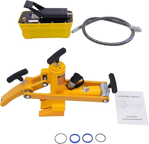 Miniatura 5 de LOYALHEARTDY Kit de romper cuentas de neumáticos, rompedor de cuentas hidráulico de aire de 13.8 toneladas con bomba de pie hidráulica de aire de