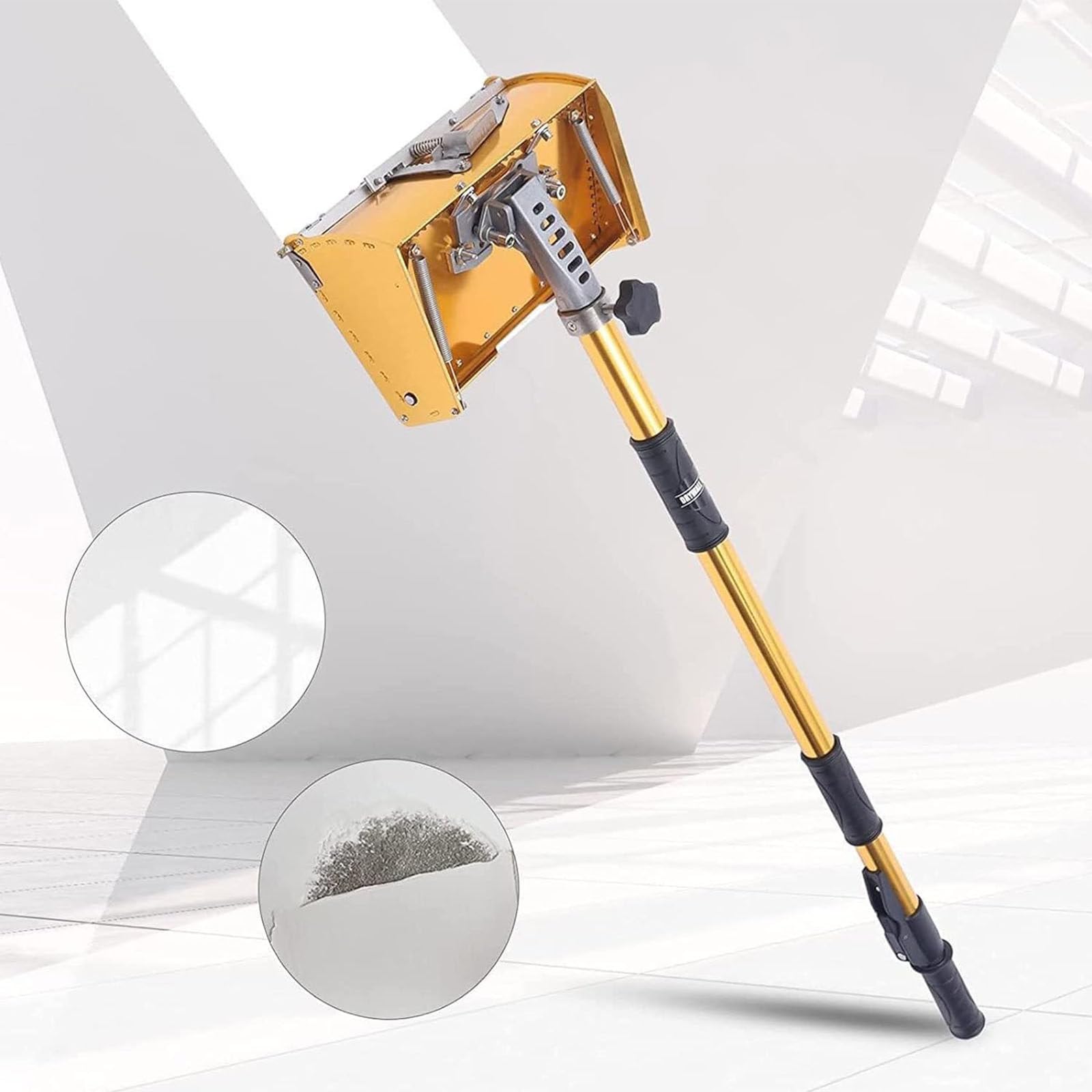 Boîte Finition Plate Cloison Sèche Poignée Outils Plâtrage Plate Ponceuse Murale Réglable Décoration Maison Convient Professionnels Masticage Mastic Murs Plafonds Maisons Bricoler