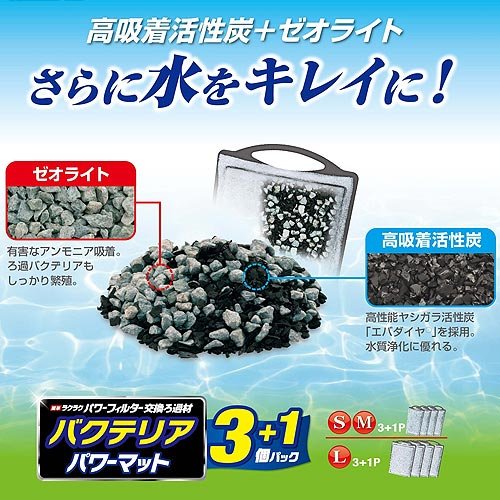 POWER MAT バクテリア　 フィルター SM 3+1個入り×14袋 Amazon | GEX AQUA FILTER バクテリアパワーマット SM 3+1個入 サイズ