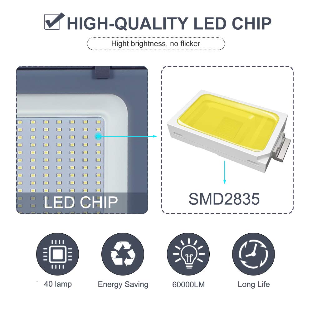 600W LED Strahler Außen, 60000LM Scheiwerfer Superhell Strahler Innen, 6000K LED Fluter Kaltweiß Aussenstrahler IP65 Wasserdicht Flutlicht Aussenlampe Beleuchtung für Sportplatz