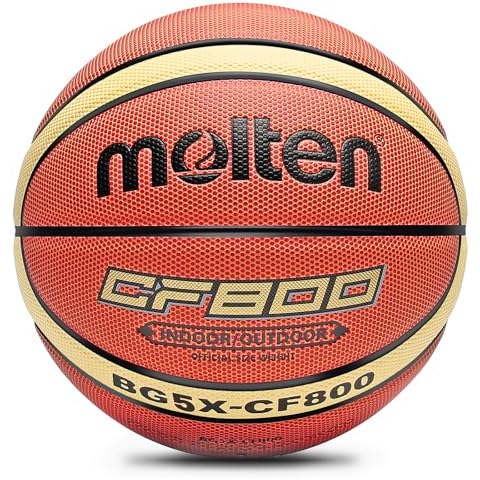 MERAZO Molten Basketball GF800 Student Training Wear-Resistant Basketball (Size 5), brown Cover