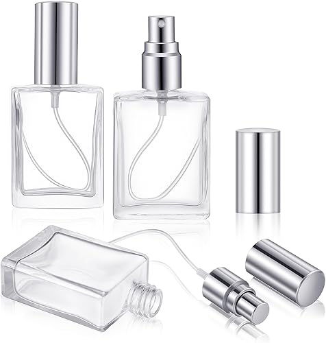 Miniatura 3 de Paquete de 24 botellas de atomizador de niebla fina de vidrio transparente, mini botella de perfume recargable de 0.5 onzas líquidas, botella de